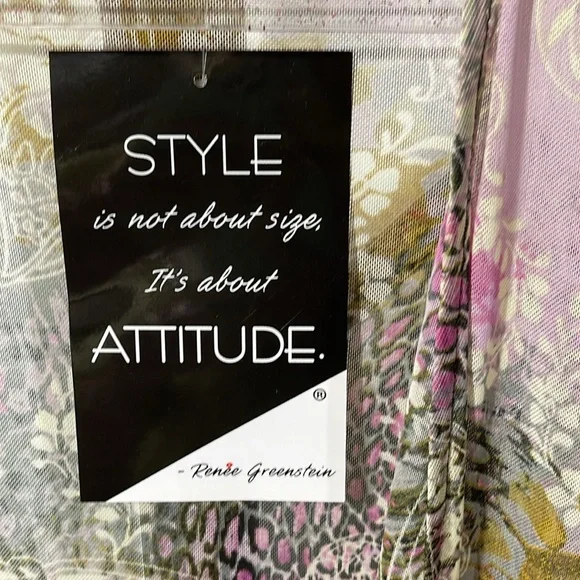 ATTITUDES BY RENEE MESH TOP XS NWT - Picture 5 of 7